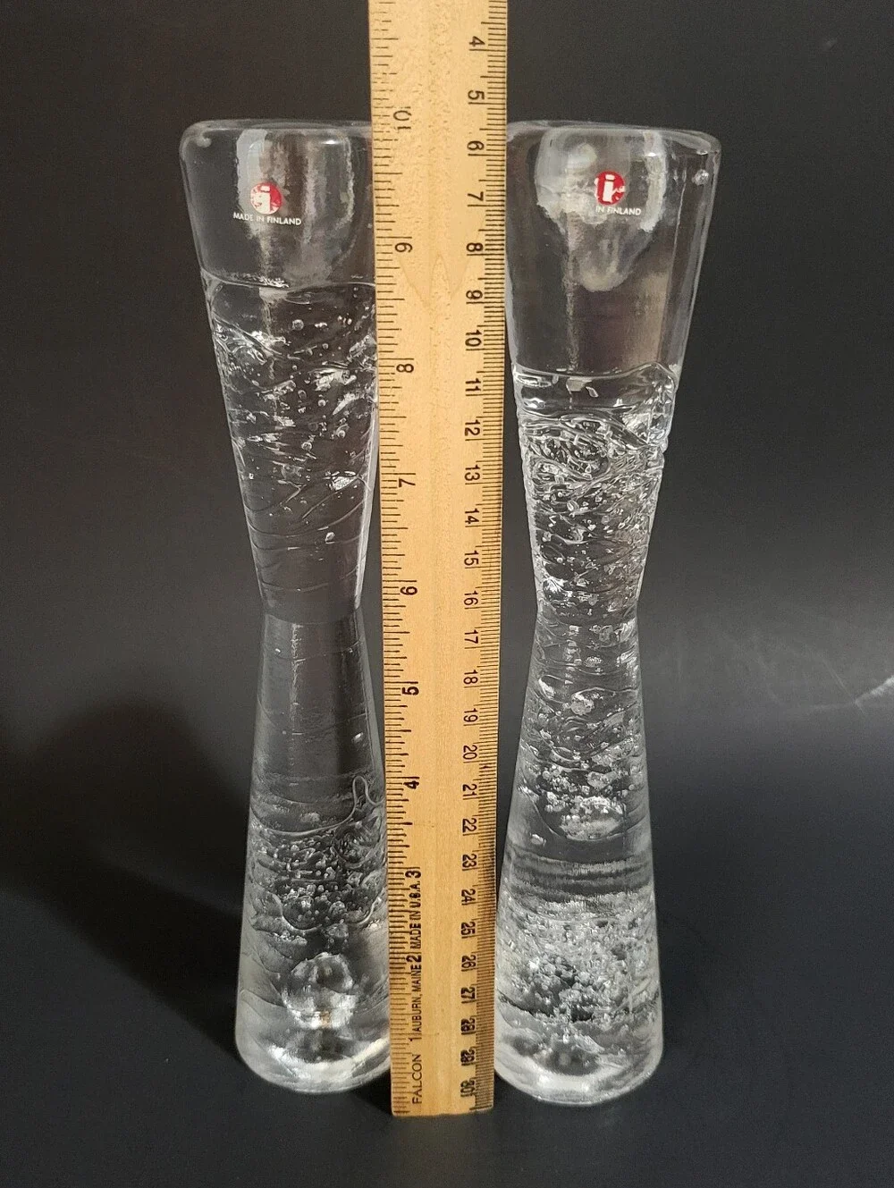 Pair Iittala Arkipelago Hourglass Candlestick Holders Timo Sarpenava Vtg 60s MCM